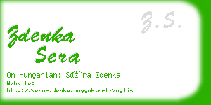 zdenka sera business card